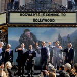 Tom Williams, Chairman and CEO, Universal Parks & Resorts; Ron Meyer, President and COO, Universal Studios; California Governor, Jerry Brown; Barry Meyer, Chairman and CEO, Warner Bros.; James Phelps, portrayed Fred Weasley in the Harry Potter films; Oliver Phelps, portrayed George Weasley in the Harry Potter films; Zev Yaroslavsky, L.A. County Supervisor Tom Williams, Chairman and CEO, Universal Parks & Resorts; Ron Meyer, President and COO, Universal Studios; California Governor, Jerry Brown; Barry Meyer, Chairman and CEO, Warner Bros.; James Phelps, portrayed Fred Weasley in the Harry Potter films; Oliver Phelps, portrayed George Weasley in the Harry Potter films; Zev Yaroslavsky, L.A. County Supervisor