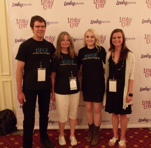 David, Toni and Courtney Gras with Evanna Lynch