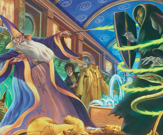Dumbledore and Voldemort in the Ministry