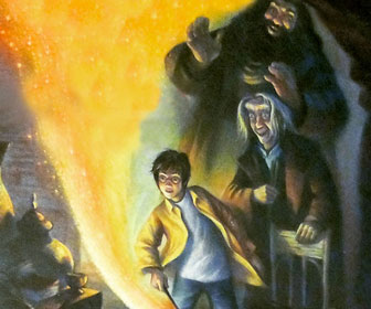 Harry and Hagrid in Ollivanders