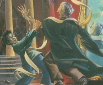 Harry fights Quirrell
