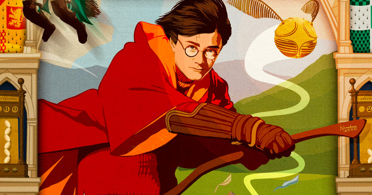 New MinaLima print celebrates Harry’s first Quidditch match — Harry Potter Fan Zone